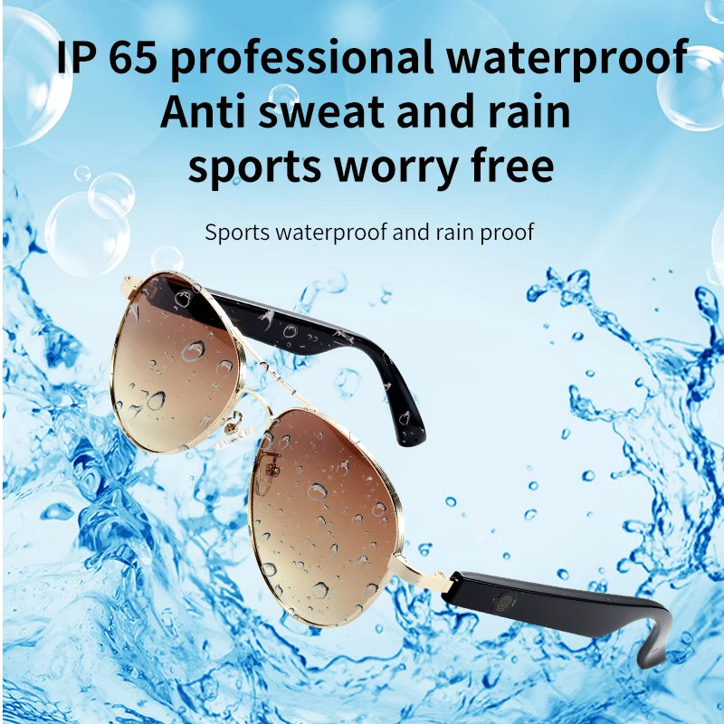 Fashionable womens smart glasses for listening to music calling navigation UV protection driving cycling tourism sunglasses