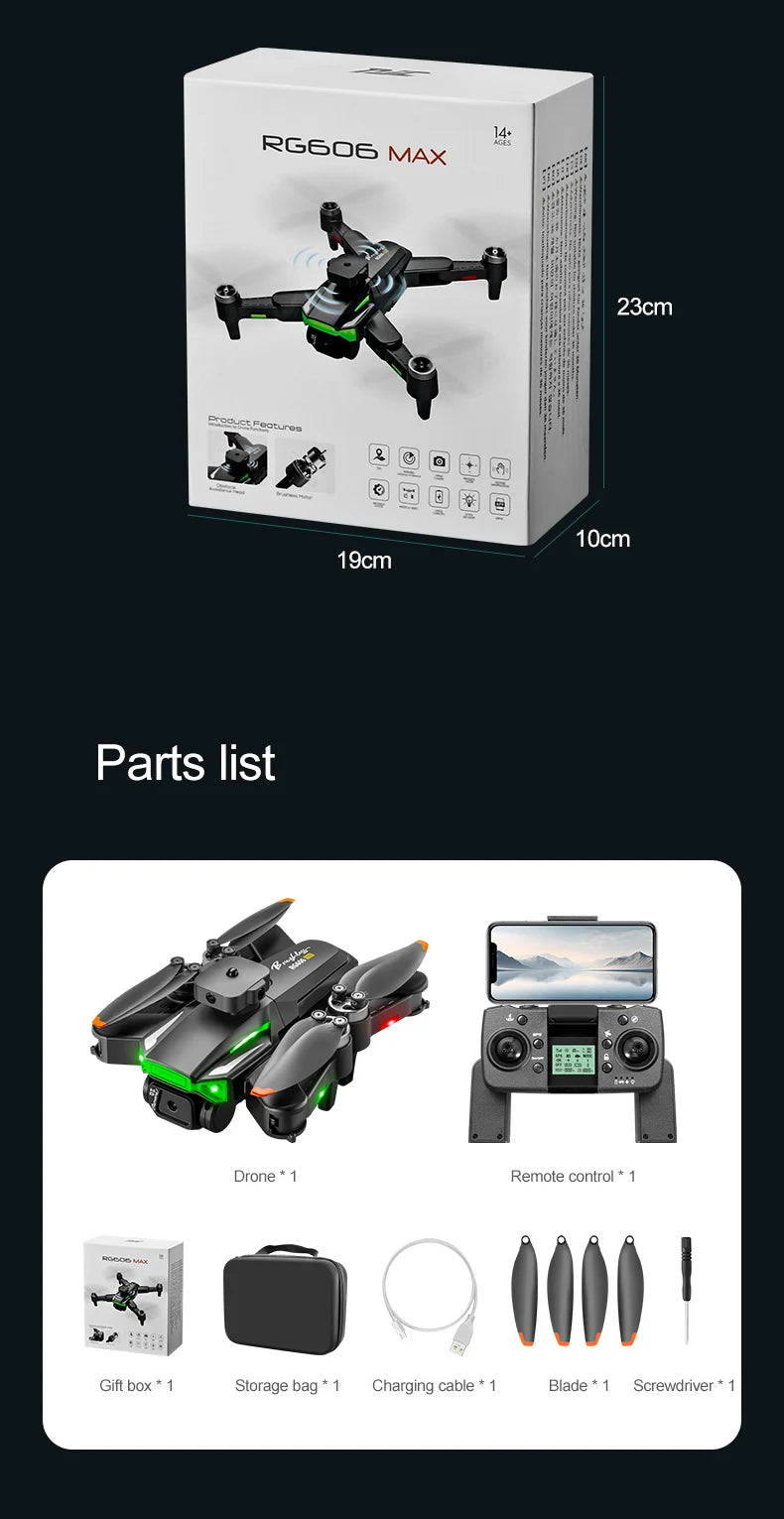 Xiaomi RG606 Drone 8K – Double caméra, GPS & vol pro ultra stable avec évitement d’obstacles !