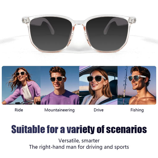 FashionCamera Smart Music Sunglasses Earphones Wireless Bluetooth Headset HIFI Sound Headphone Driving Glasses Hands-free Call